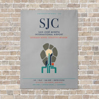 Thumbnail for San José Mineta International Airport SJC vertical canvas print - no frame - light gray background