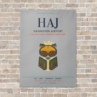 Thumbnail for Hannover Airport HAJ vertical canvas print - no frame - light gray background