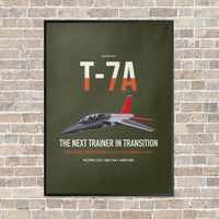 Thumbnail for T-7A Red Hawk vertical canvas print - framed - green army background