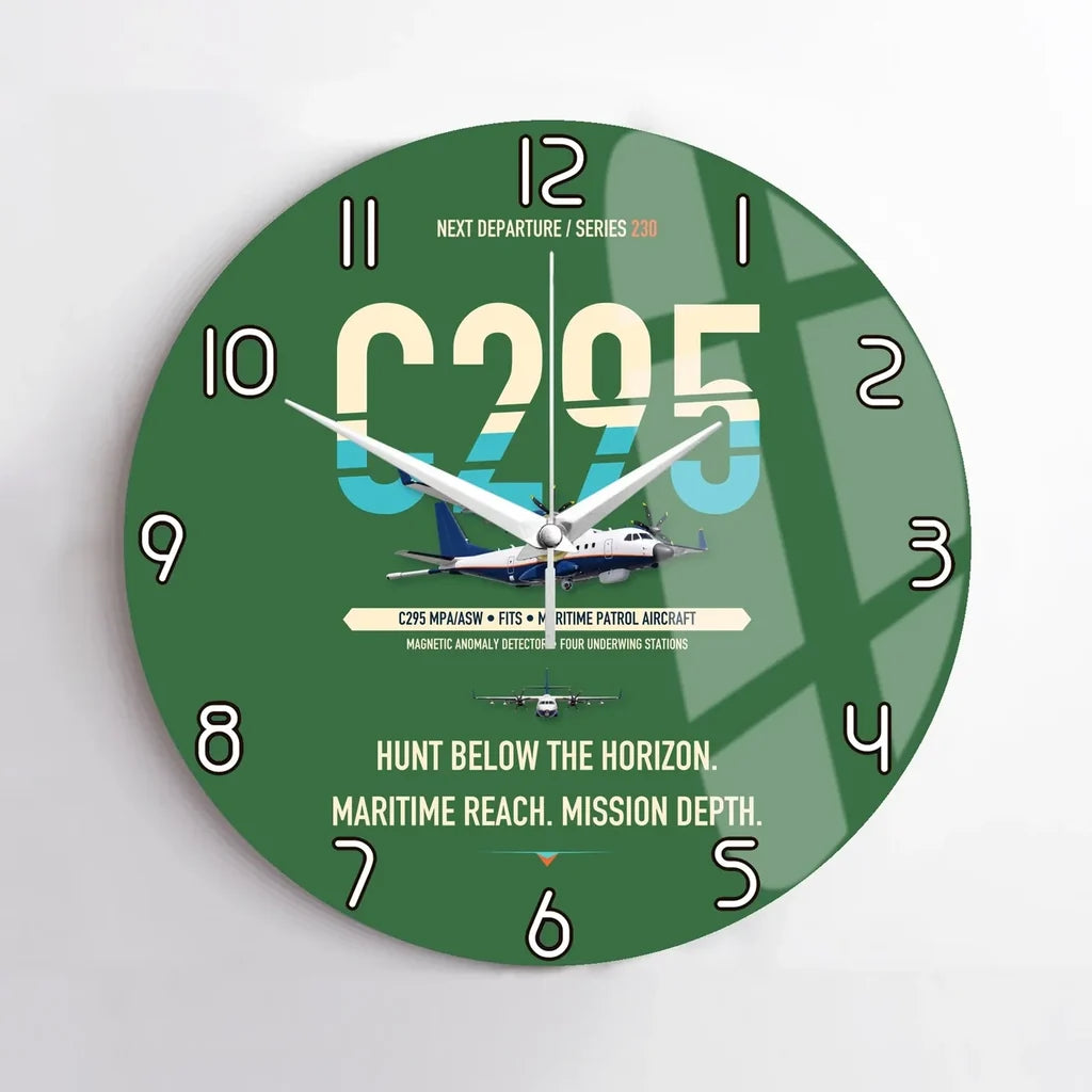 Airbus C295 MPA/ASW design on green no frame wall clock