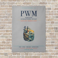 Thumbnail for Portland International Jetport PWM vertical canvas print - no frame - light gray background