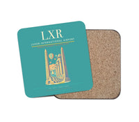 Thumbnail for Luxor International Airport (LXR) design on turquoise 1 piece coaster