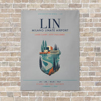 Thumbnail for Milano Linate Airport LIN vertical canvas print - no frame - light gray background