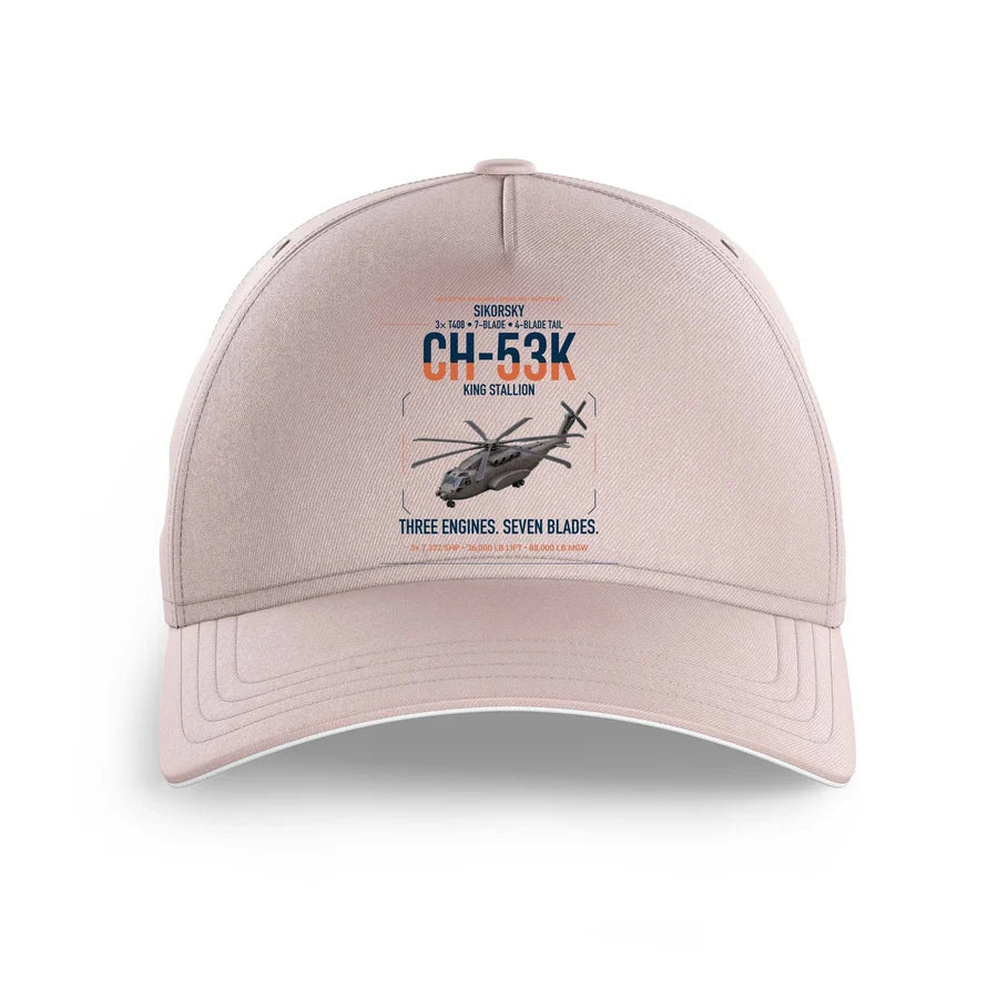 Sikorsky CH-53K King Stallion design on pink printed hat
