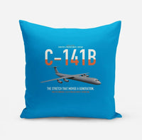 Thumbnail for C-141B Starlifter design on turquoise pillow