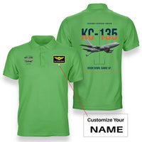 Thumbnail for KC-135 STRATOTANKER design on light green+name double-side polo t-shirt, double-side print