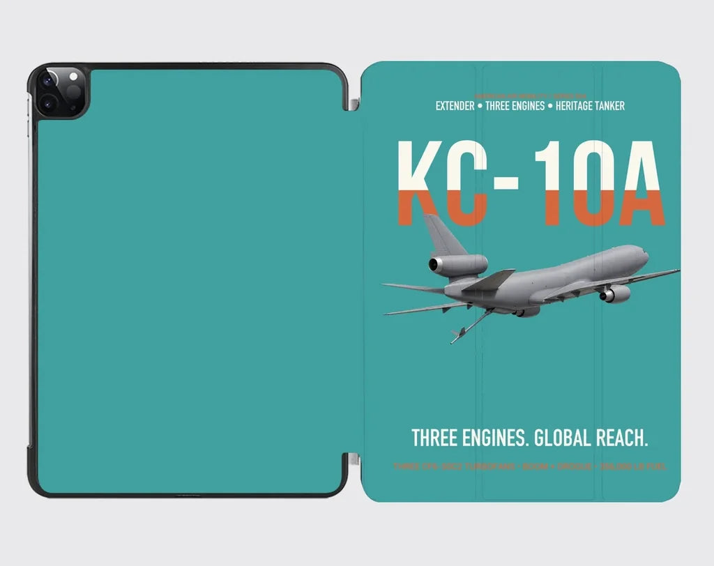 KC-10A EXTENDER design on turquoise ipad tablet case