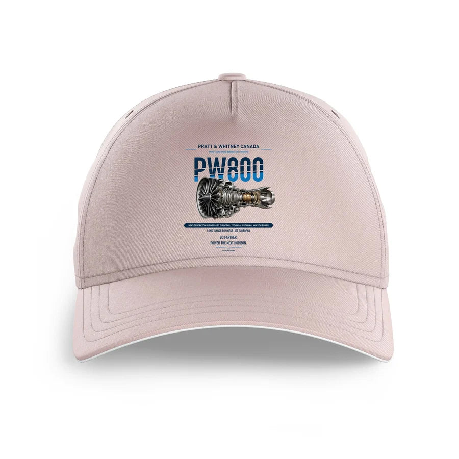 PW800 design on pink printed hat