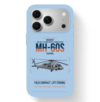 Thumbnail for Sikorsky MH-60S Seahawk design on light blue magsafe iphone case, for iPhone 17 Pro