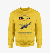 Thumbnail for Sikorsky CH-53K King Stallion design on yellow sweatshirt