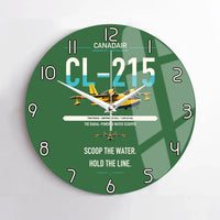 Thumbnail for Canadair CL-215 design on green no frame wall clock