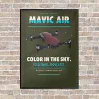 Thumbnail for DJI Mavic Air vertical canvas print - framed - green army background