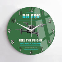 Thumbnail for DJI FPV design on green no frame wall clock