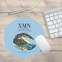 Thumbnail for Xiamen Gaoqi International Airport (XMN) design on light blue round mouse pad