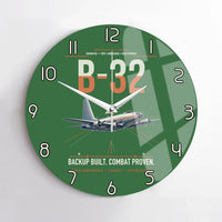 Thumbnail for B-32 Dominator design on green no frame wall clock