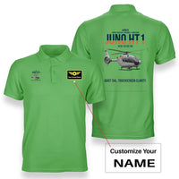 Thumbnail for Airbus H135 Juno HT1 design on light green+name double-side polo t-shirt, double-side print