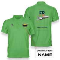 Thumbnail for Gloster Meteor F8 design on light green+name double-side polo t-shirt, double-side print