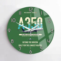 Thumbnail for Airbus A350-1000ULR design on green no frame wall clock