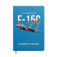 Thumbnail for F-15C Eagle Air Superiority No Substitute design on turquoise notebook