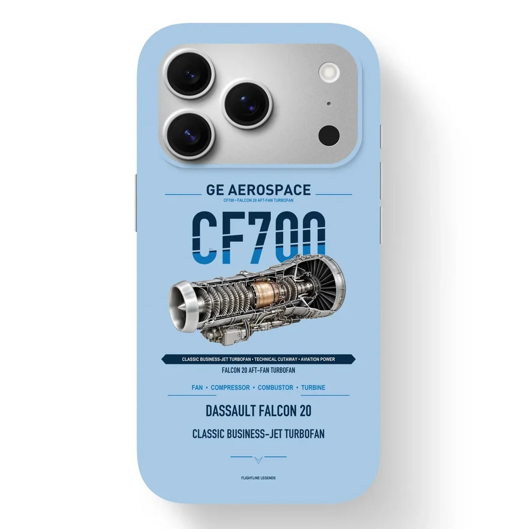 CF700 Case design on light blue iphone case