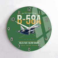Thumbnail for B-58A Hustler design on green no frame wall clock