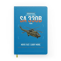 Thumbnail for Aérospatiale SA 330B Puma design on turquoise notebook