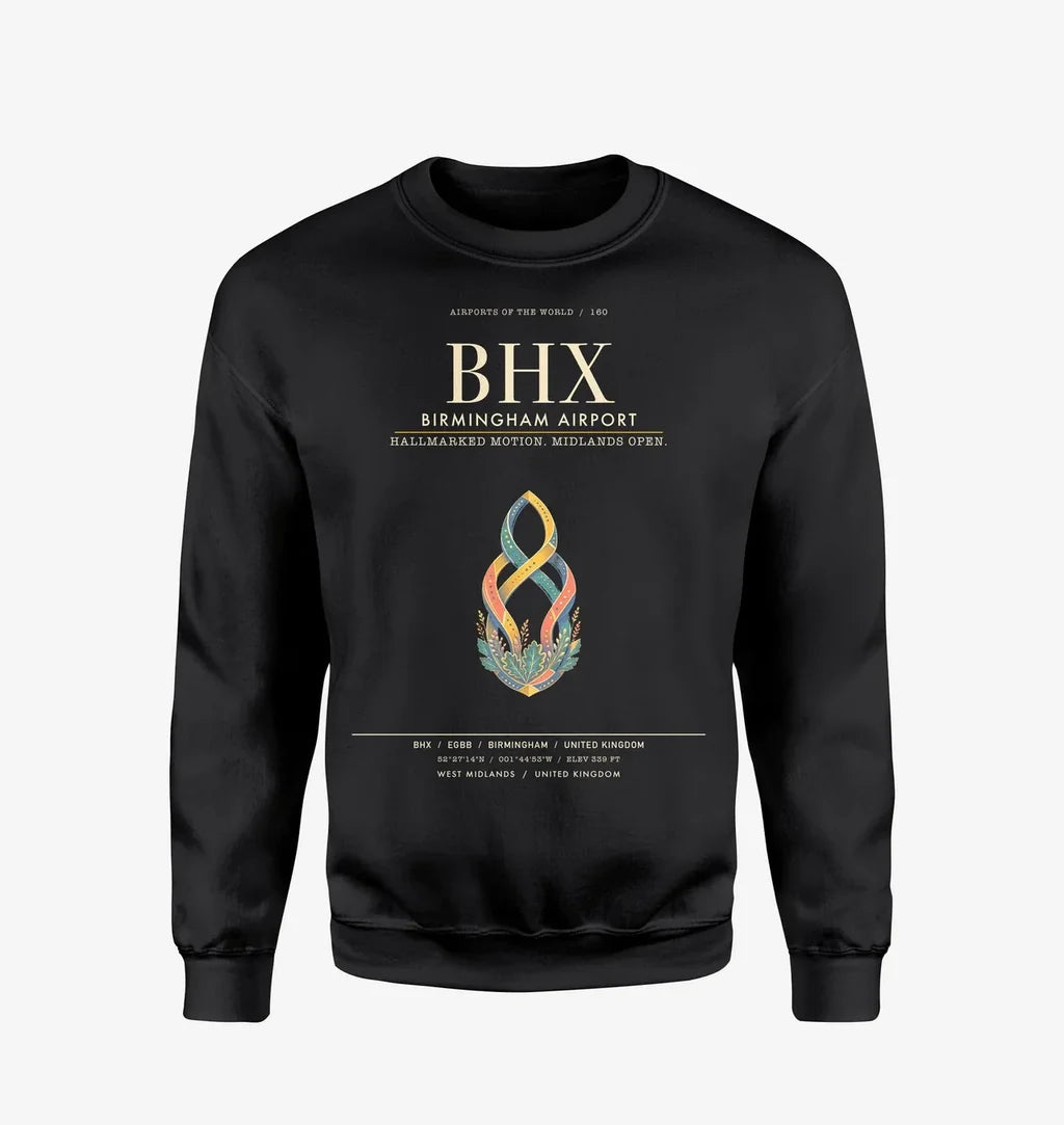 Birmingham Airport BHX Sweatshirt - Black