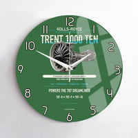 Thumbnail for TRENT 1000 TEN design on green no frame wall clock