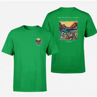 Thumbnail for VINTAGE G4193 - The River Bar Landing - Double-Side T-Shirt design on green double side t shirt