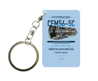 Thumbnail for CFM56-5C Key Chain design on light blue key chain