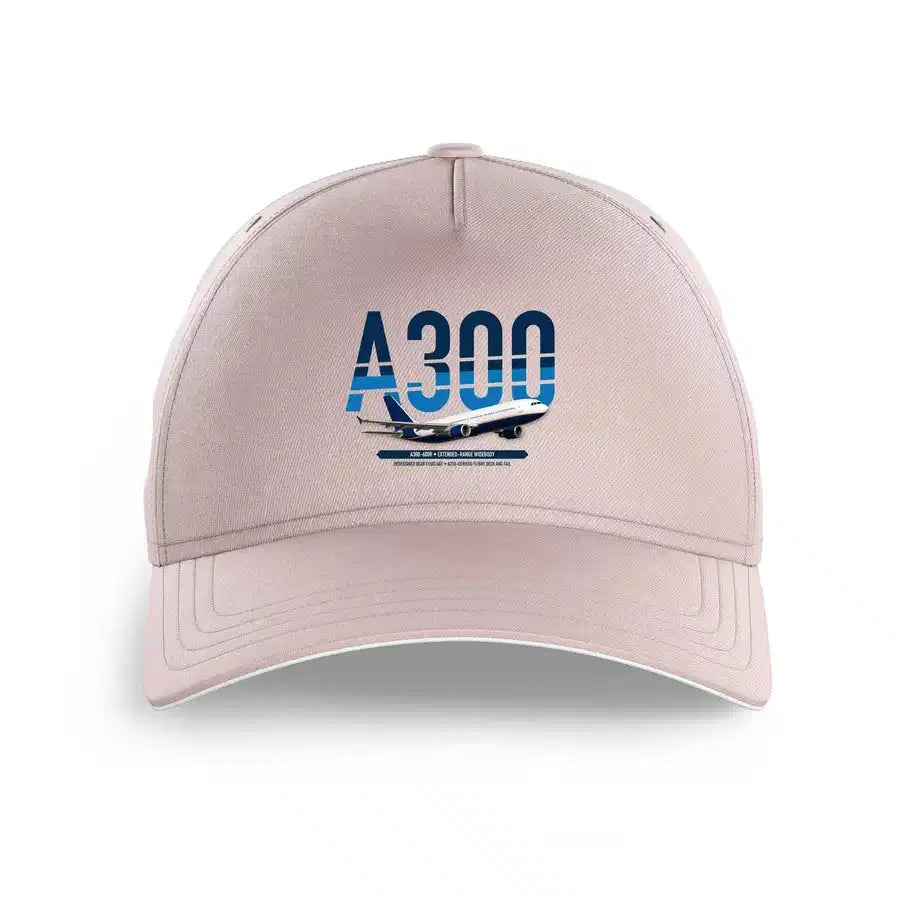 Airbus A300-600R design on pink printed hat