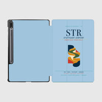 Thumbnail for Stuttgart Airport (STR) design on light blue samsung tablet tablet case