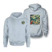 Thumbnail for VINTAGE G4402 - The Coconut Telegraph - Double-Side Hoodie design on lightblue double side