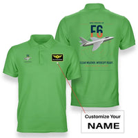 Thumbnail for Hawker Hunter F6 design on light green+name double-side polo t-shirt, double-side print