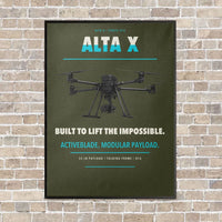 Thumbnail for Freefly Alta X vertical canvas print - framed - green army background
