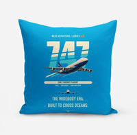 Thumbnail for Boeing 747-200B design on turquoise pillow
