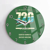 Thumbnail for Boeing 720B design on green no frame wall clock