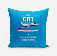 Thumbnail for Cessna 501 Citation I SP design on turquoise pillow
