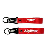 Thumbnail for skywest airlines Hawk-shaped key chain, Red + NAME