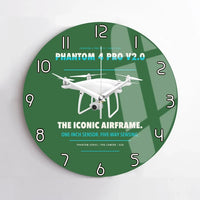 Thumbnail for DJI Phantom 4 Pro V2.0 design on green no frame wall clock