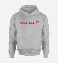 Thumbnail for Austrian Airlines logo printed on light gray hoodie