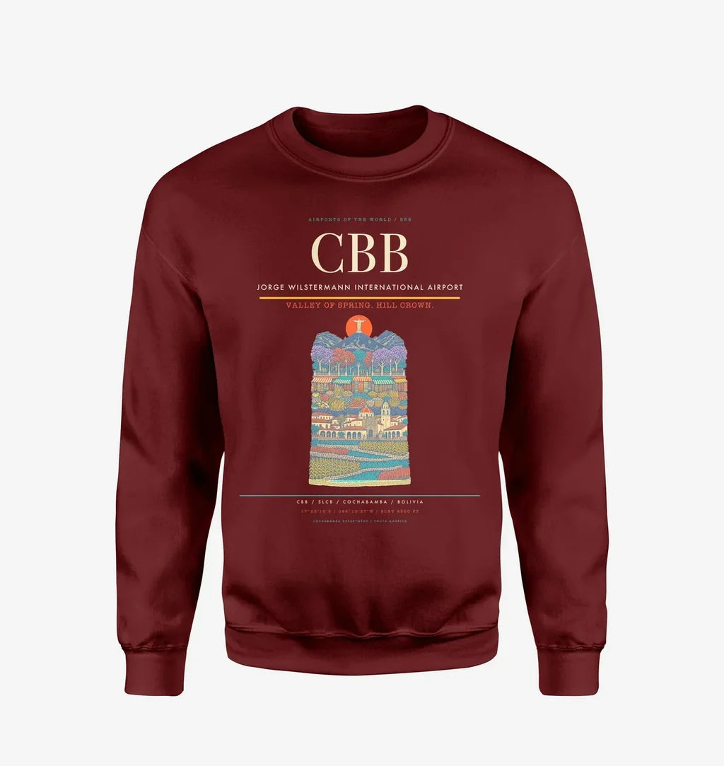 Jorge Wilstermann International Airport CBB Sweatshirt - Wine Red