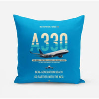 Thumbnail for Airbus A330-800neo design on turquoise pillow