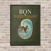 Thumbnail for Rafael Hernández Airport BQN — Aguadilla vertical canvas print - framed - green army background