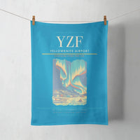 Thumbnail for Yellowknife Airport (YZF) design on turquoise towel