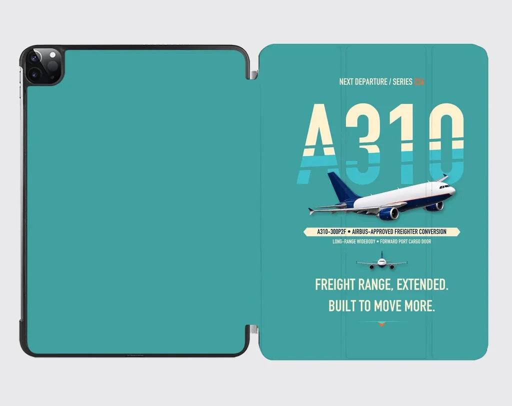 Airbus A310-300P2F design on turquoise ipad tablet case