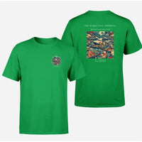 Thumbnail for VINTAGE G4404 - The Market Day Amphibian - Double-Side T-Shirt design on green double side t shirt