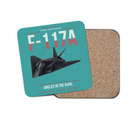 Thumbnail for F-117A Nighthawk design on turquoise 1 piece coaster