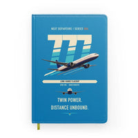 Thumbnail for Boeing 777-300ER design on turquoise notebook