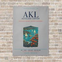 Thumbnail for Auckland Airport AKL vertical canvas print - no frame - light gray background